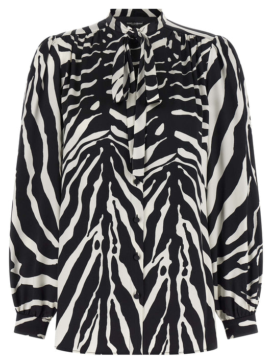 Dolce & Gabbana Zweifarbige Seidenbluse