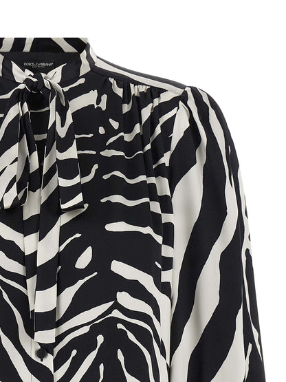 Dolce & Gabbana Zweifarbige Seidenbluse