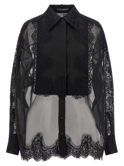 Dolce & Gabbana Schwarze Seidenbluse