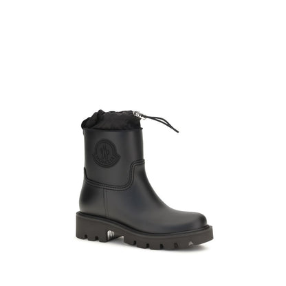 Moncler Schwarze PVC-Gummistiefel