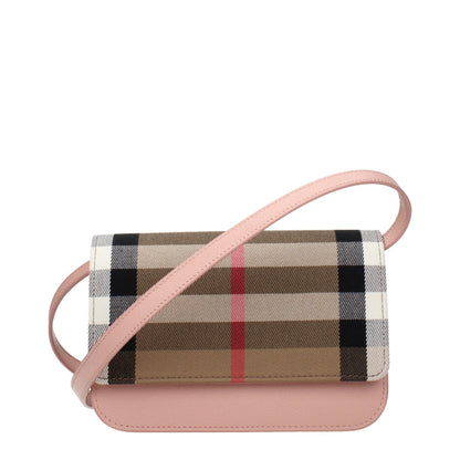 Burberry Beigefarbene Stoff-Clutch