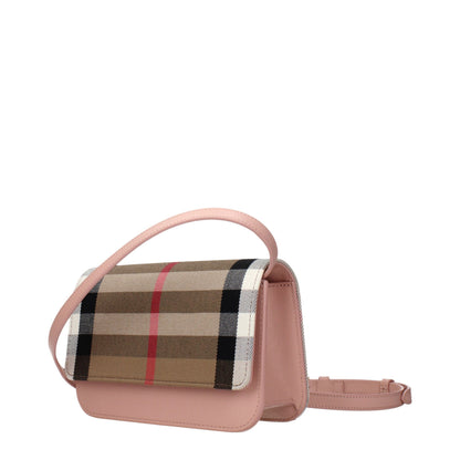 Burberry Beigefarbene Stoff-Clutch
