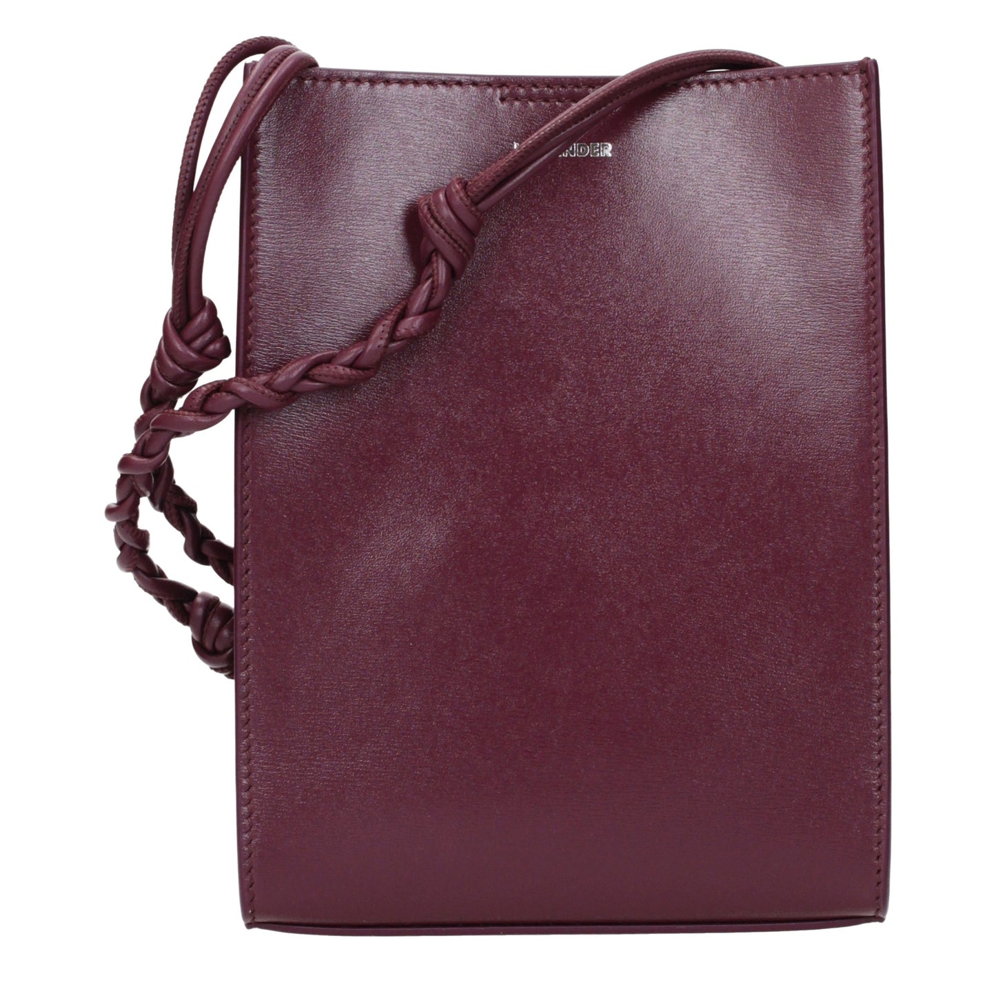 Jil Sander Lila Leder Crossbody Tasche