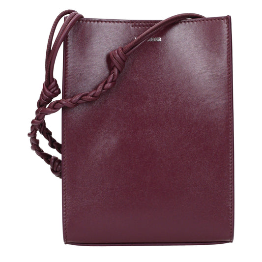 Jil Sander Lila Leder Crossbody Tasche