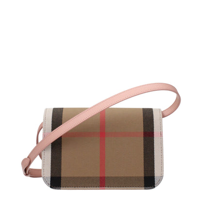Burberry Beigefarbene Stoff-Clutch