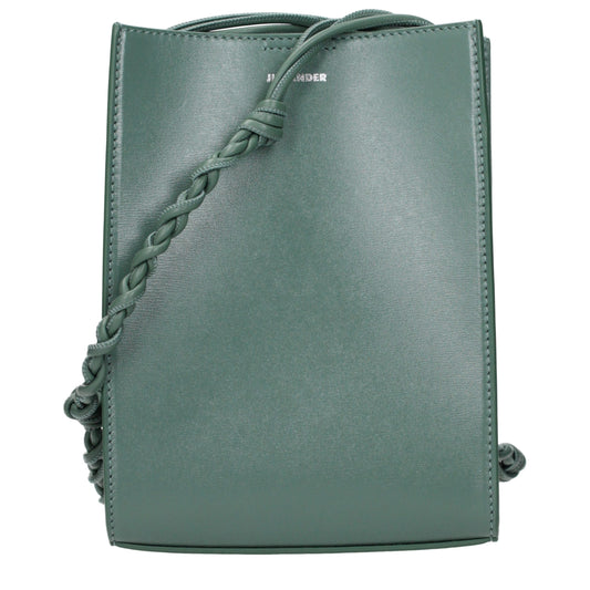 Jil Sander Grüne Leder Crossbody Tasche