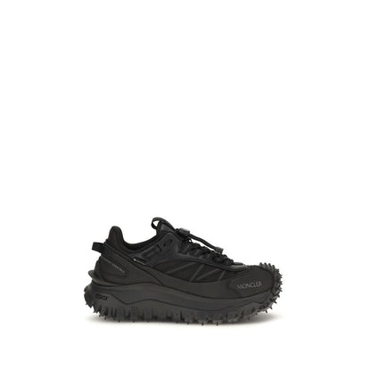 Moncler Schwarze Bos Taurus Kalbsleder Sneaker