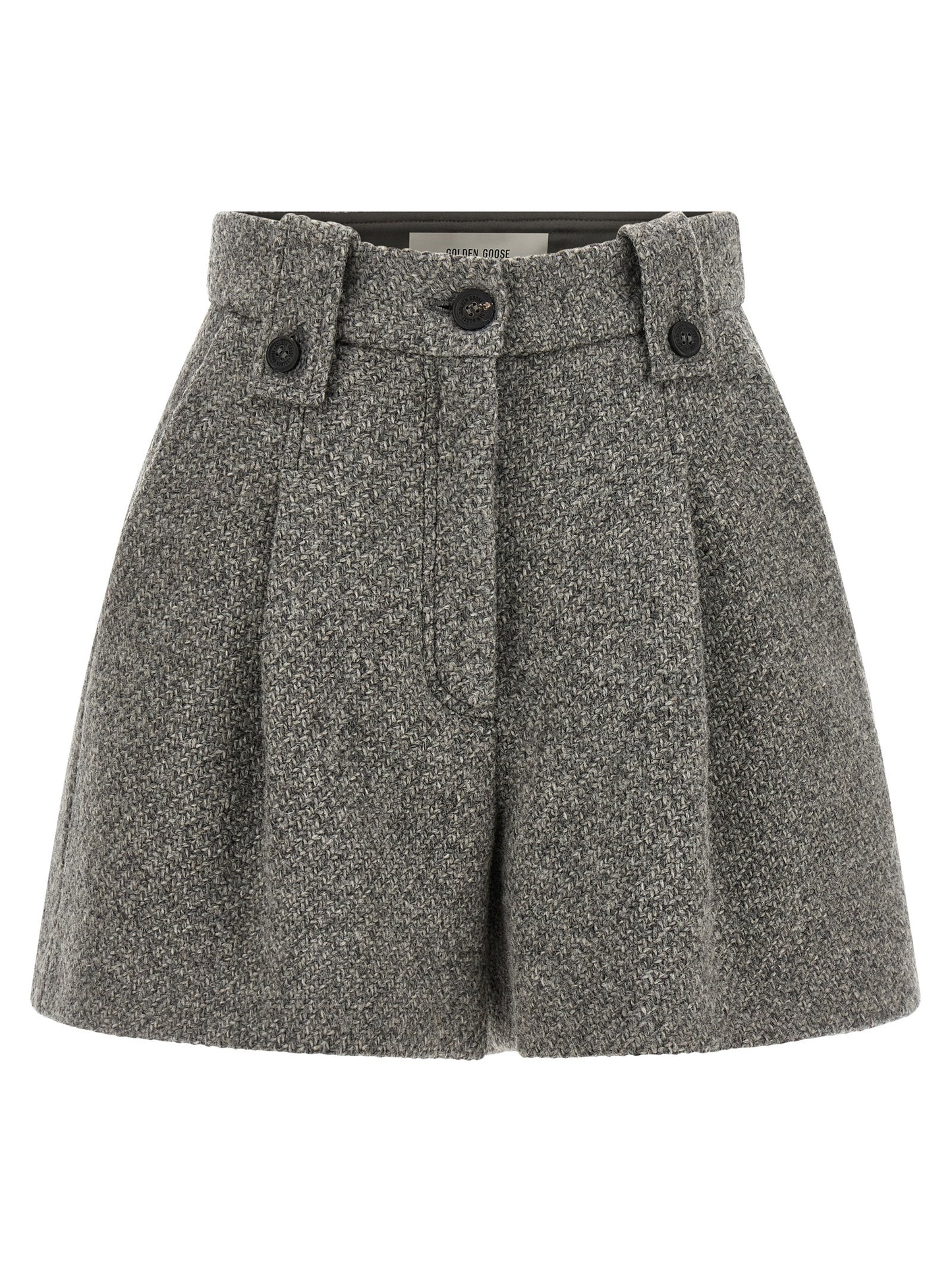 Golden Goose Graue Bermuda-Shorts aus reiner Schurwolle
