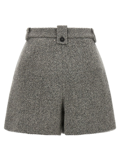 Golden Goose Graue Bermuda-Shorts aus reiner Schurwolle