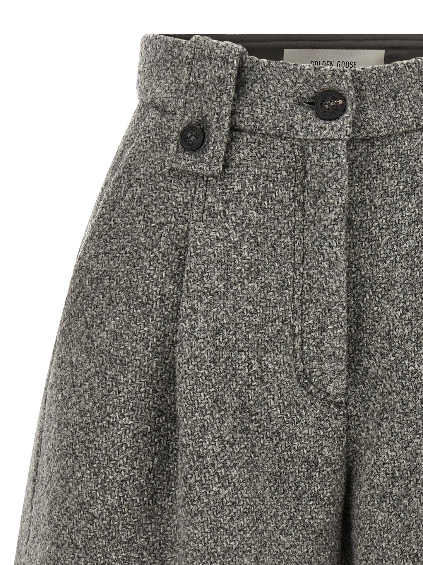 Golden Goose Graue Bermuda-Shorts aus reiner Schurwolle