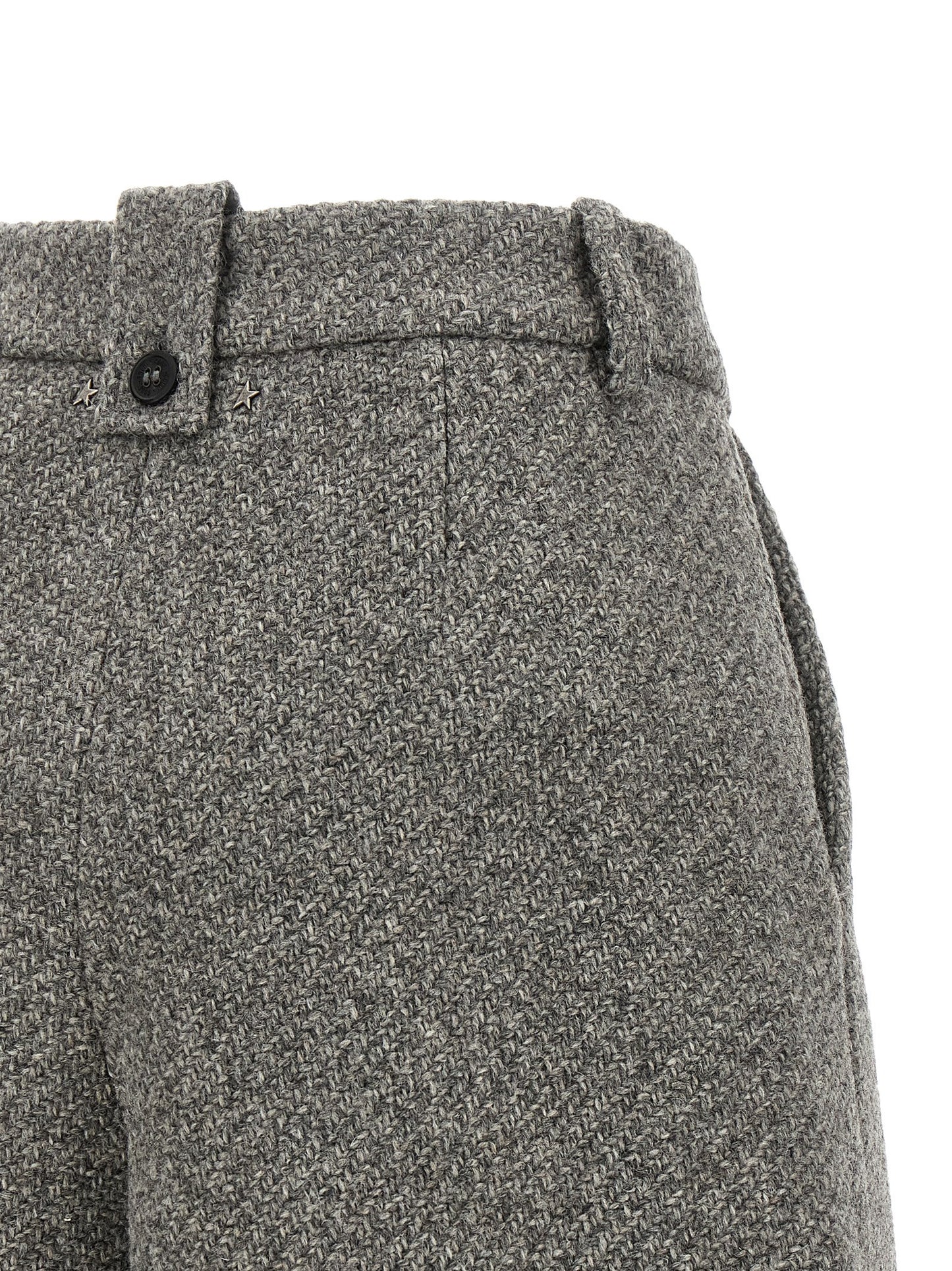 Golden Goose Graue Bermuda-Shorts aus reiner Schurwolle