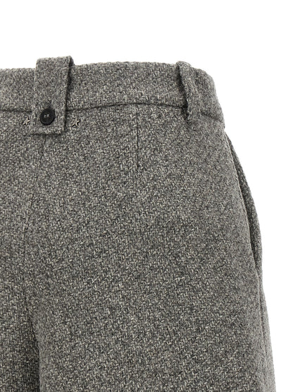 Golden Goose Graue Bermuda-Shorts aus reiner Schurwolle