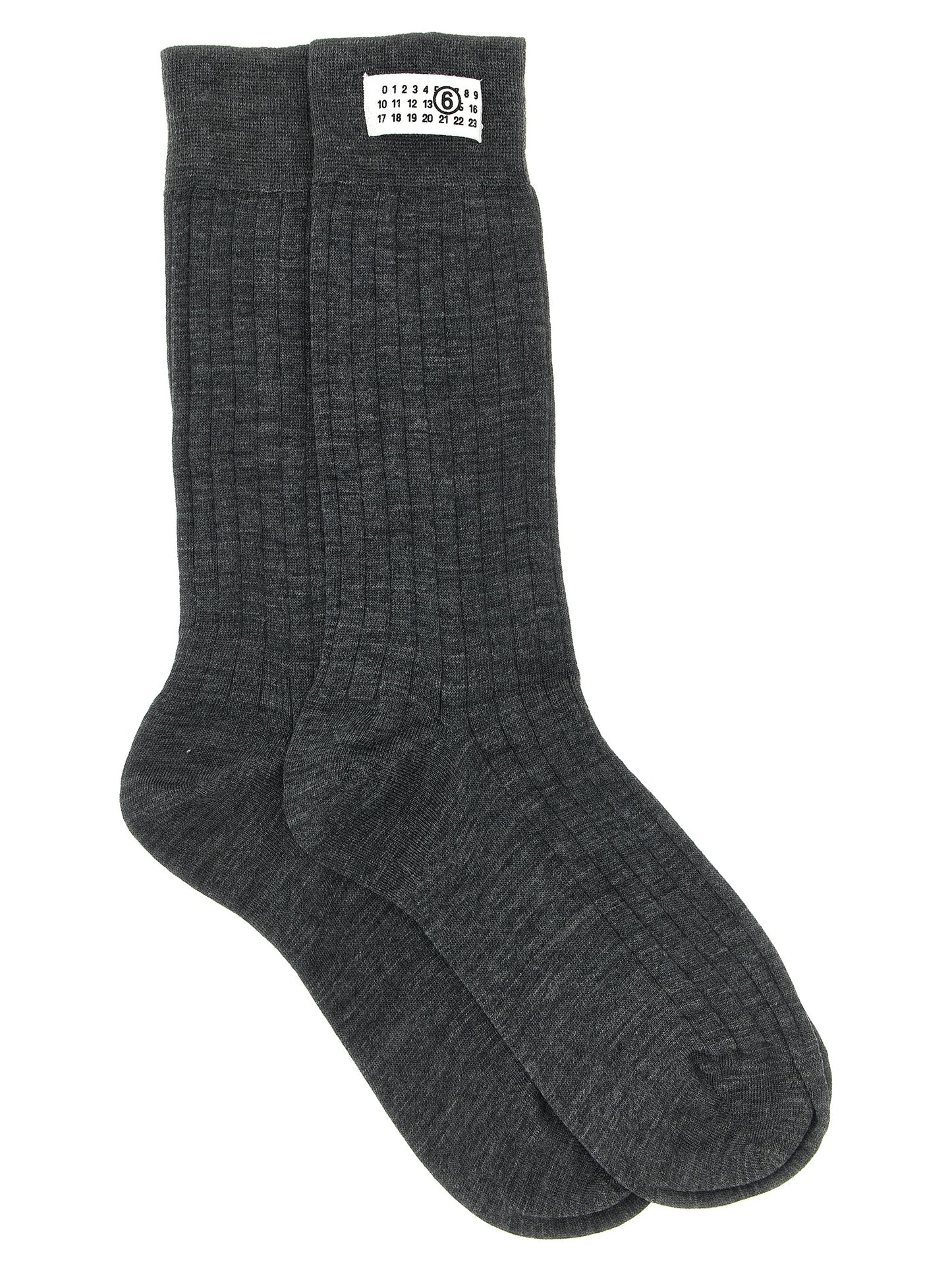 MM6 Maison Margiela Graue Wollsocken