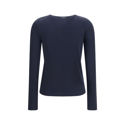 Max Mara Blauer Lyocell-Pullover