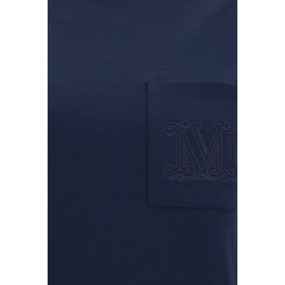 Max Mara Blaues Baumwoll-T-Shirt