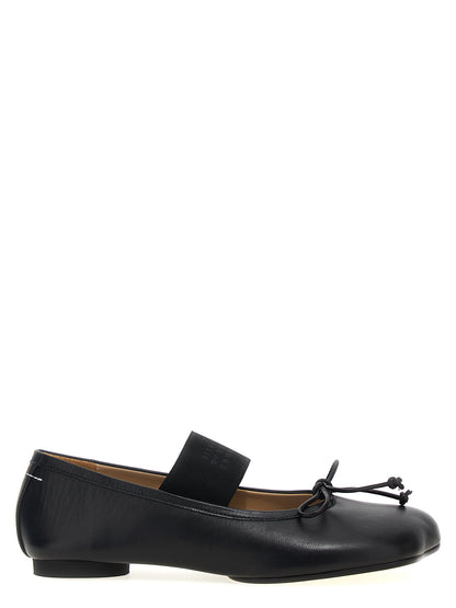 MM6 Maison Margiela Schwarze Ballerinas aus Leder