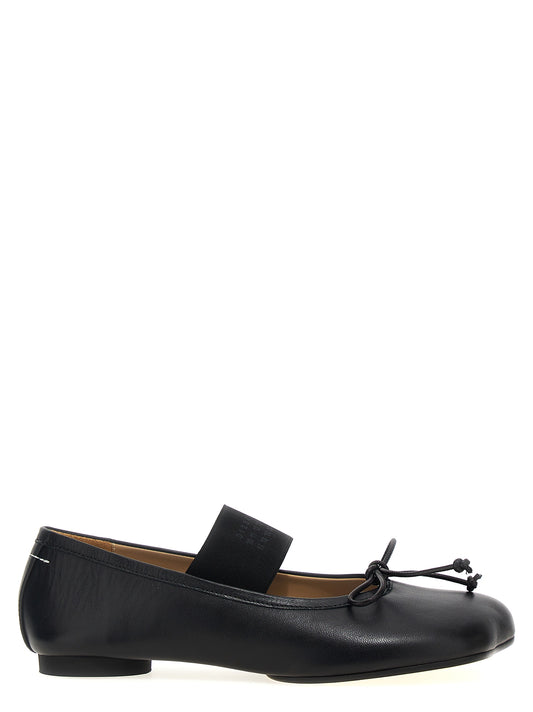 MM6 Maison Margiela Schwarze Ballerinas aus Leder