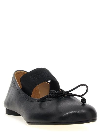 MM6 Maison Margiela Schwarze Ballerinas aus Leder