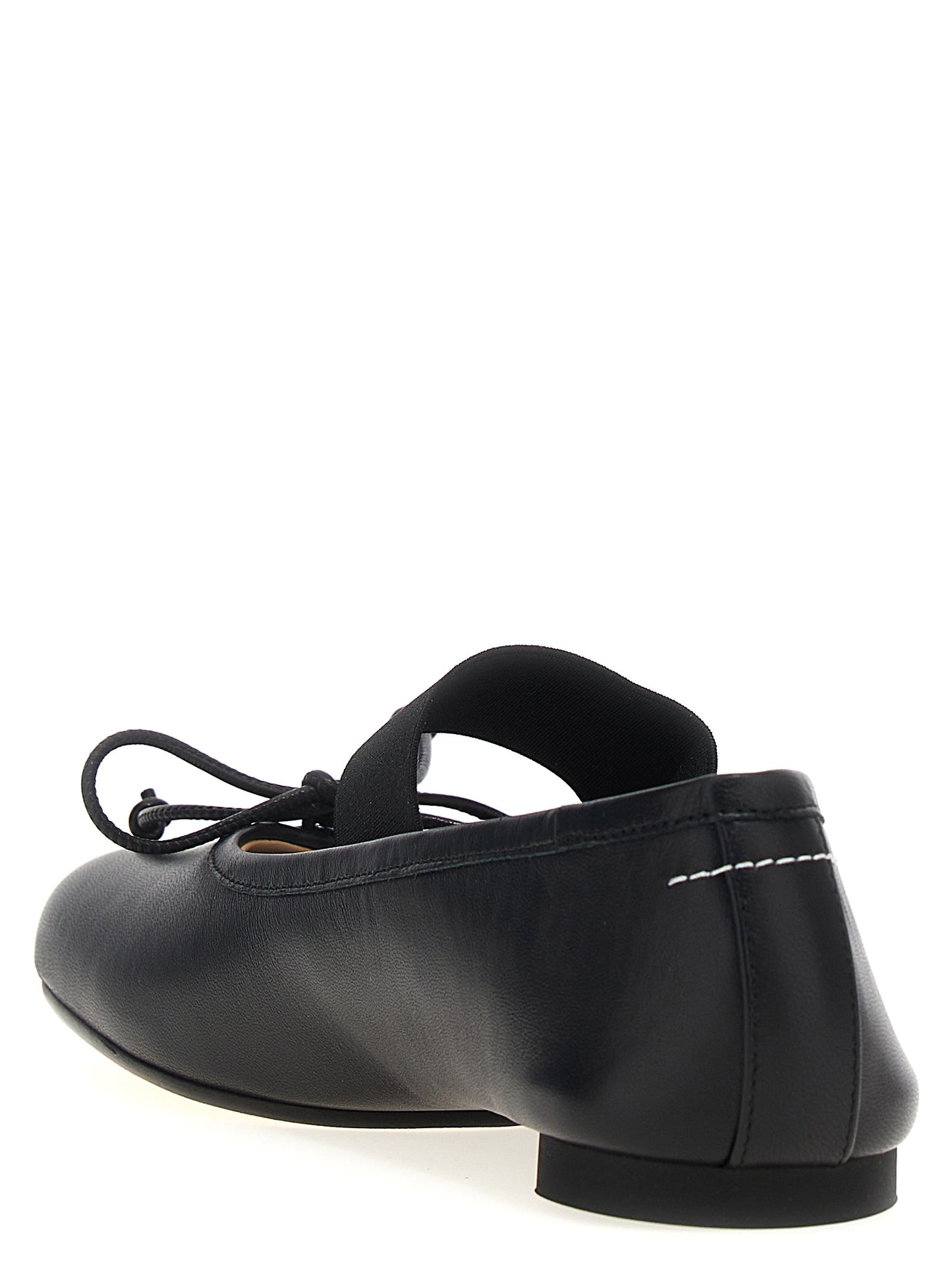 MM6 Maison Margiela Schwarze Ballerinas aus Leder