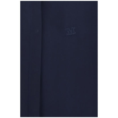 Max Mara Blaues Seidenhemd