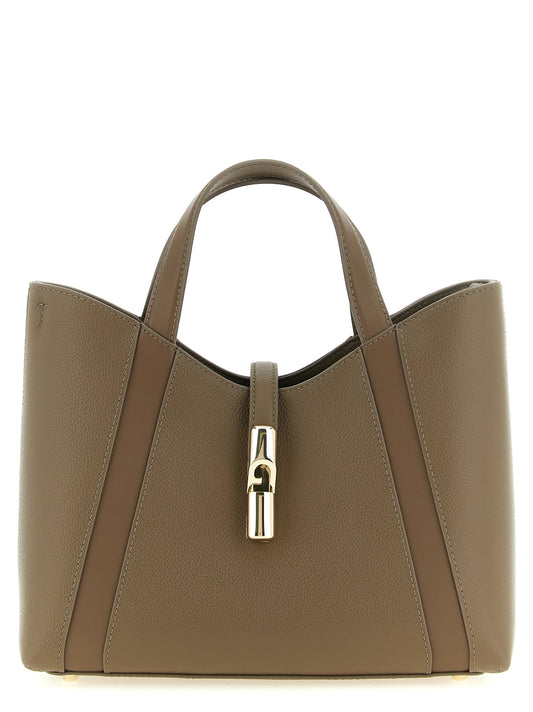 Furla Graue Kalbsleder-Tote Bag