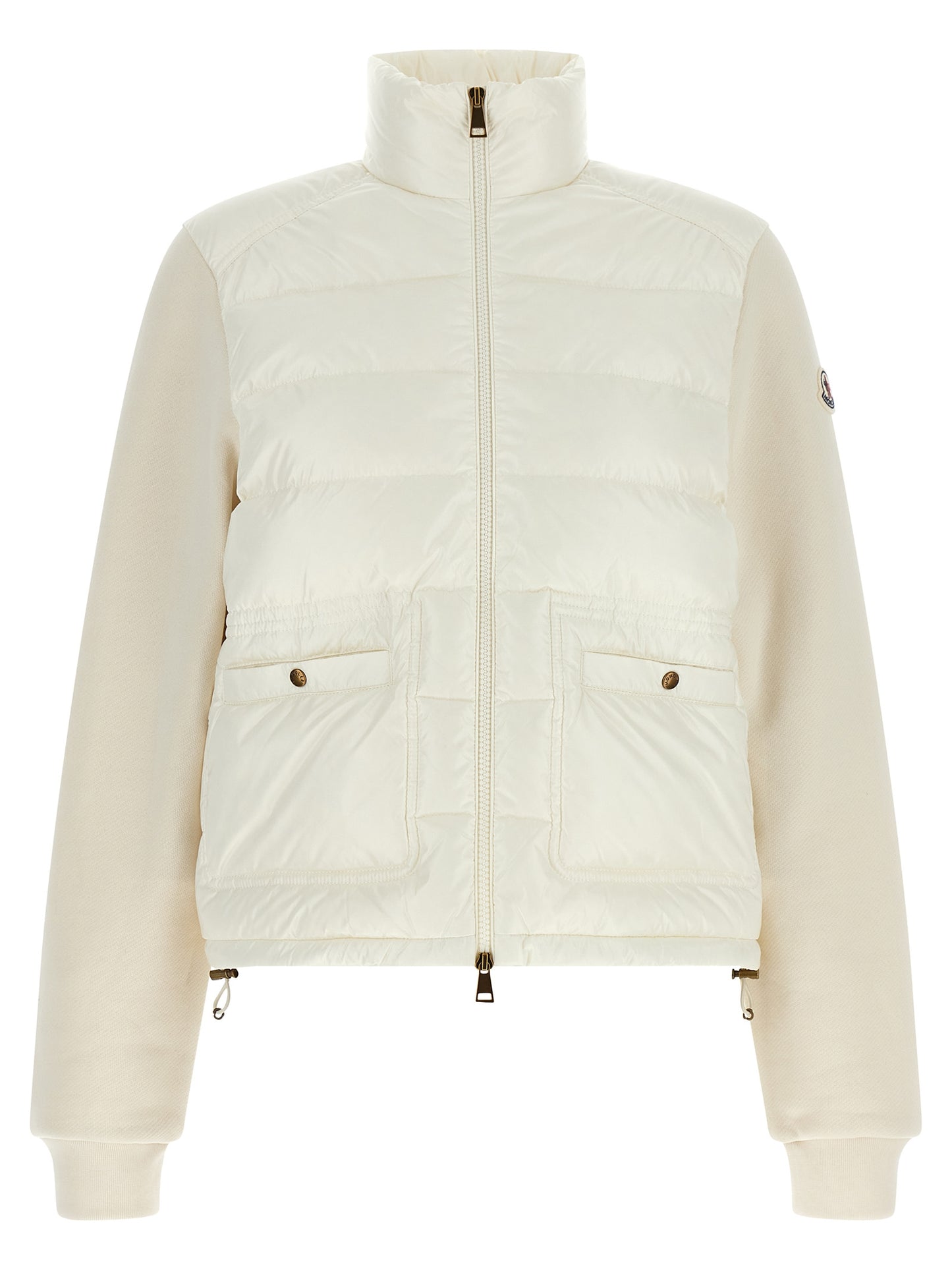 Moncler Weiße Strickjacke aus Polyamid