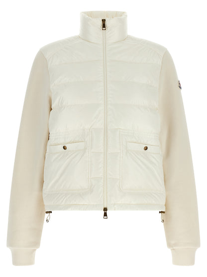 Moncler Weiße Strickjacke aus Polyamid