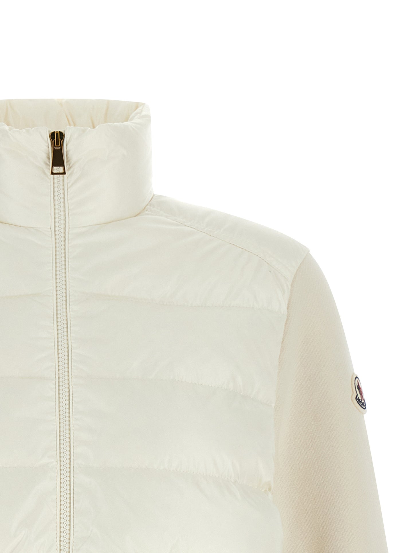 Moncler Weiße Strickjacke aus Polyamid
