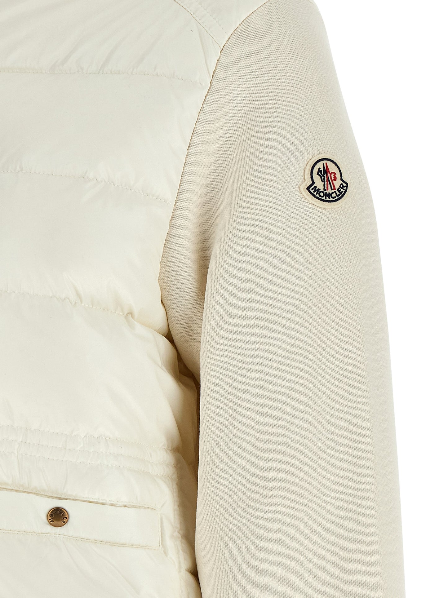 Moncler Weiße Strickjacke aus Polyamid