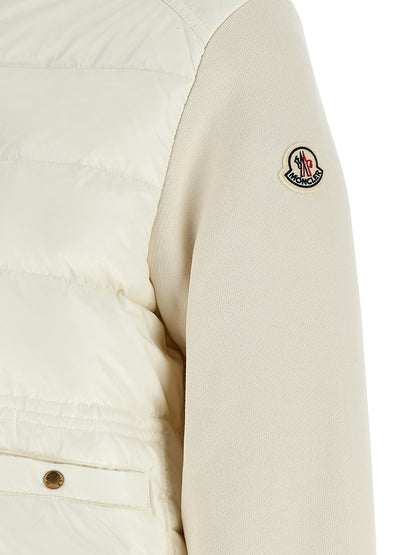 Moncler Weiße Strickjacke aus Polyamid