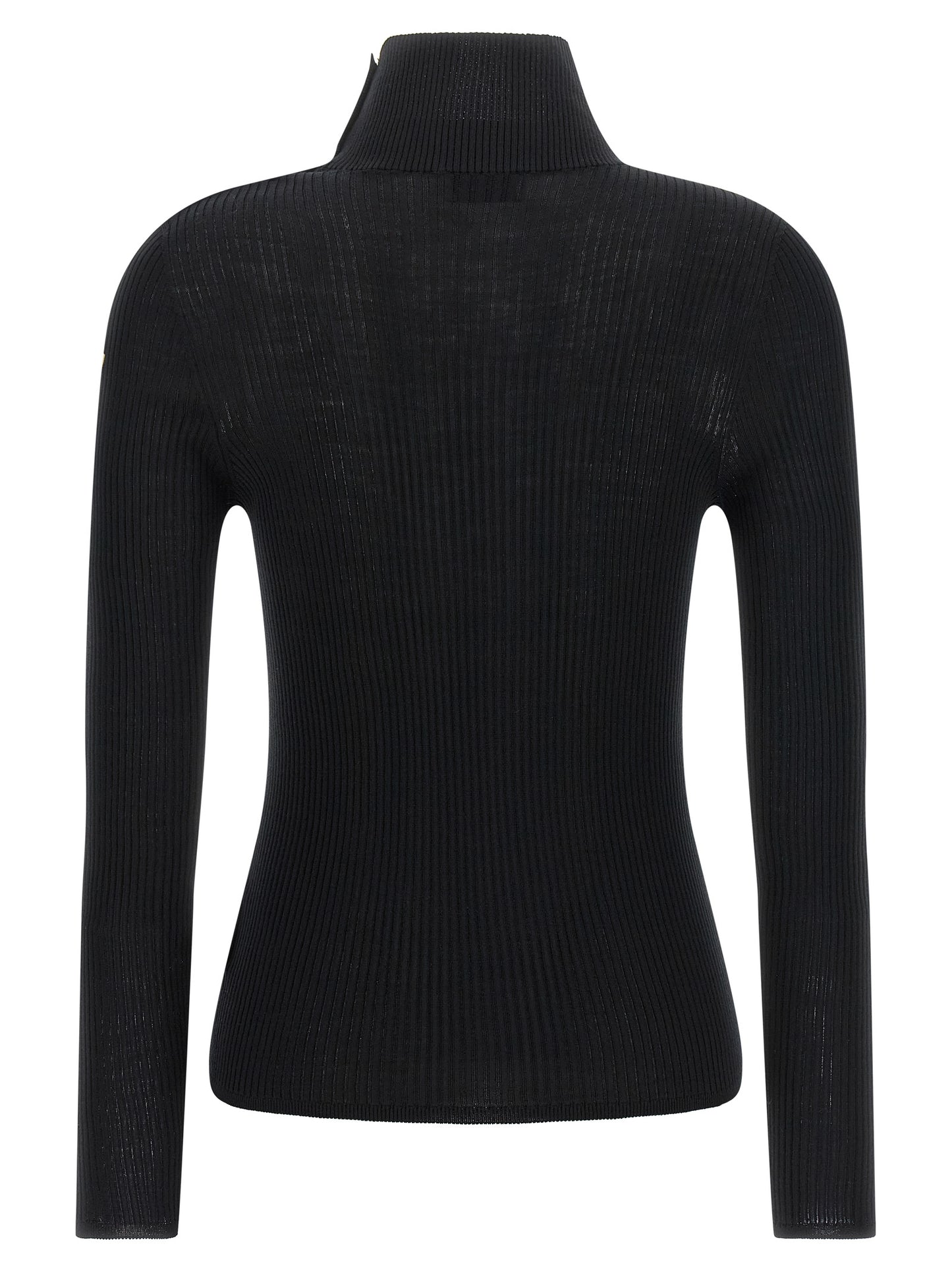 Moncler Schwarzer Cardigan aus Schurwolle