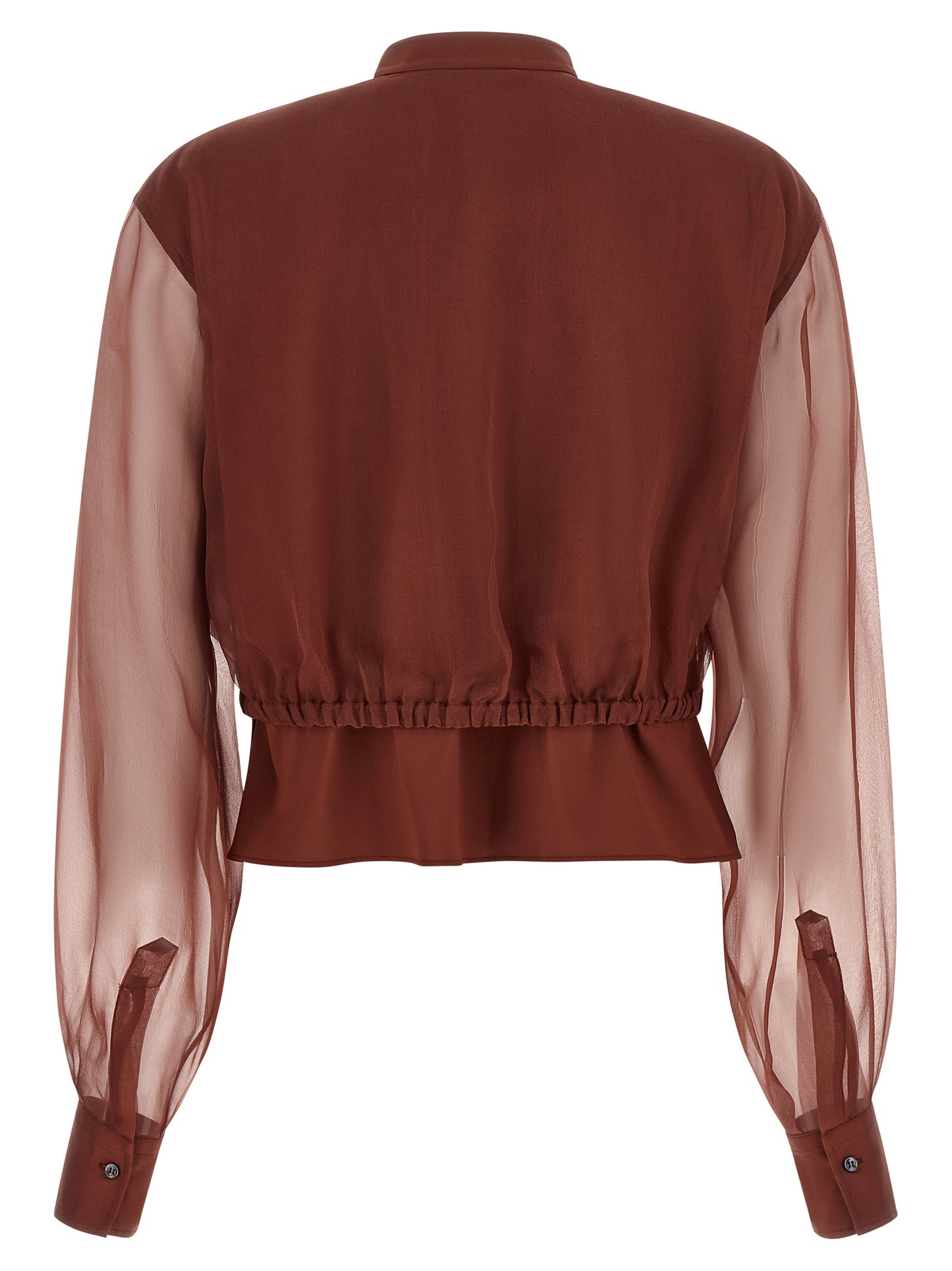 Brunello Cucinelli Braune Baumwollbluse