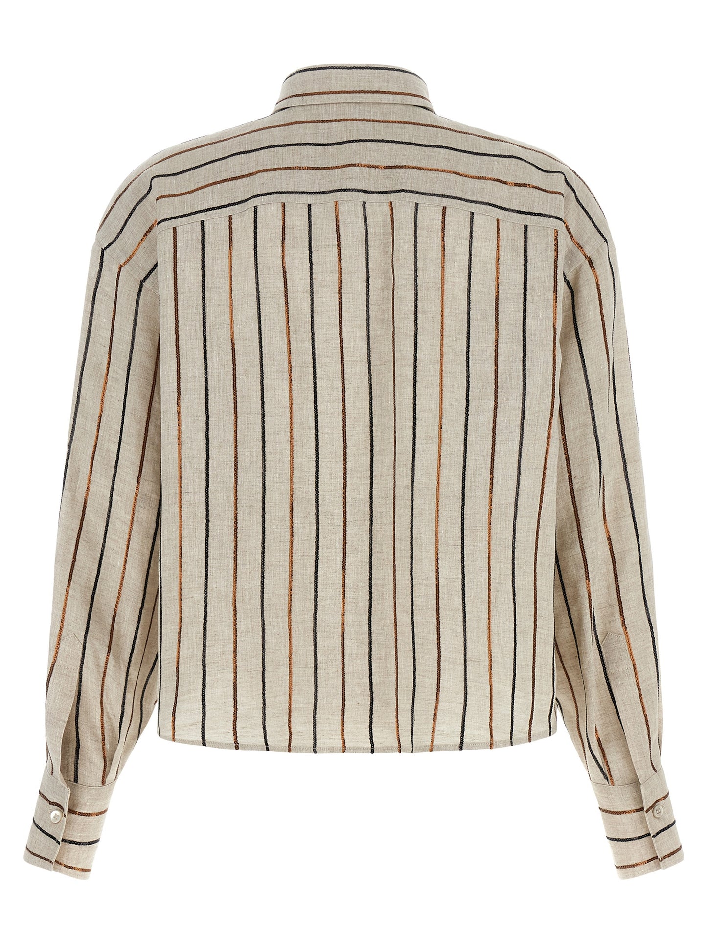 Brunello Cucinelli Bicolor Leinenbluse