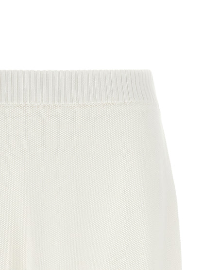 Brunello Cucinelli Weißer Baumwoll-Maxirock