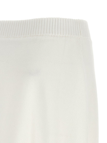 Brunello Cucinelli Weißer Baumwoll-Maxirock