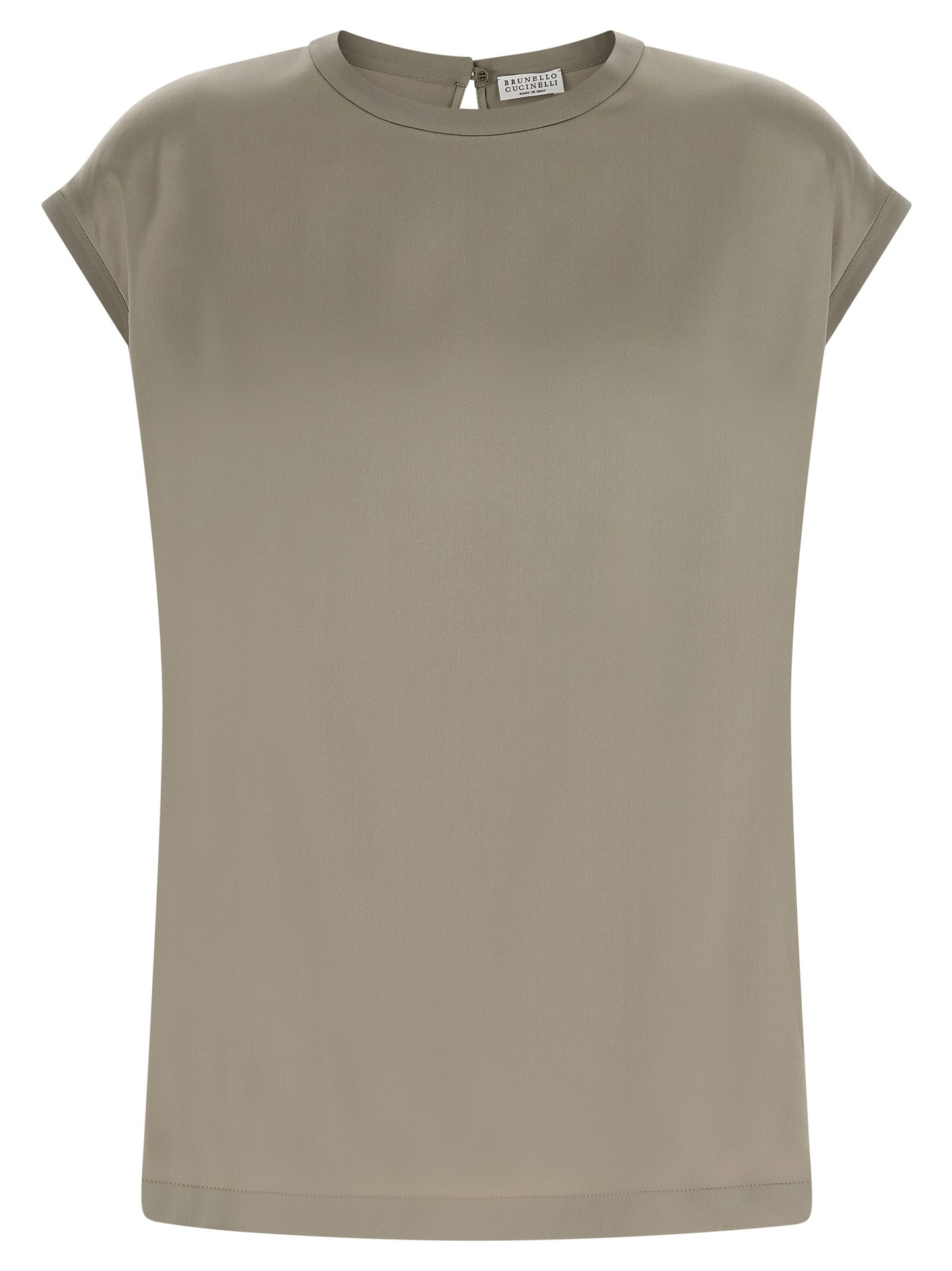 Brunello Cucinelli Zweifarbige Seidenbluse