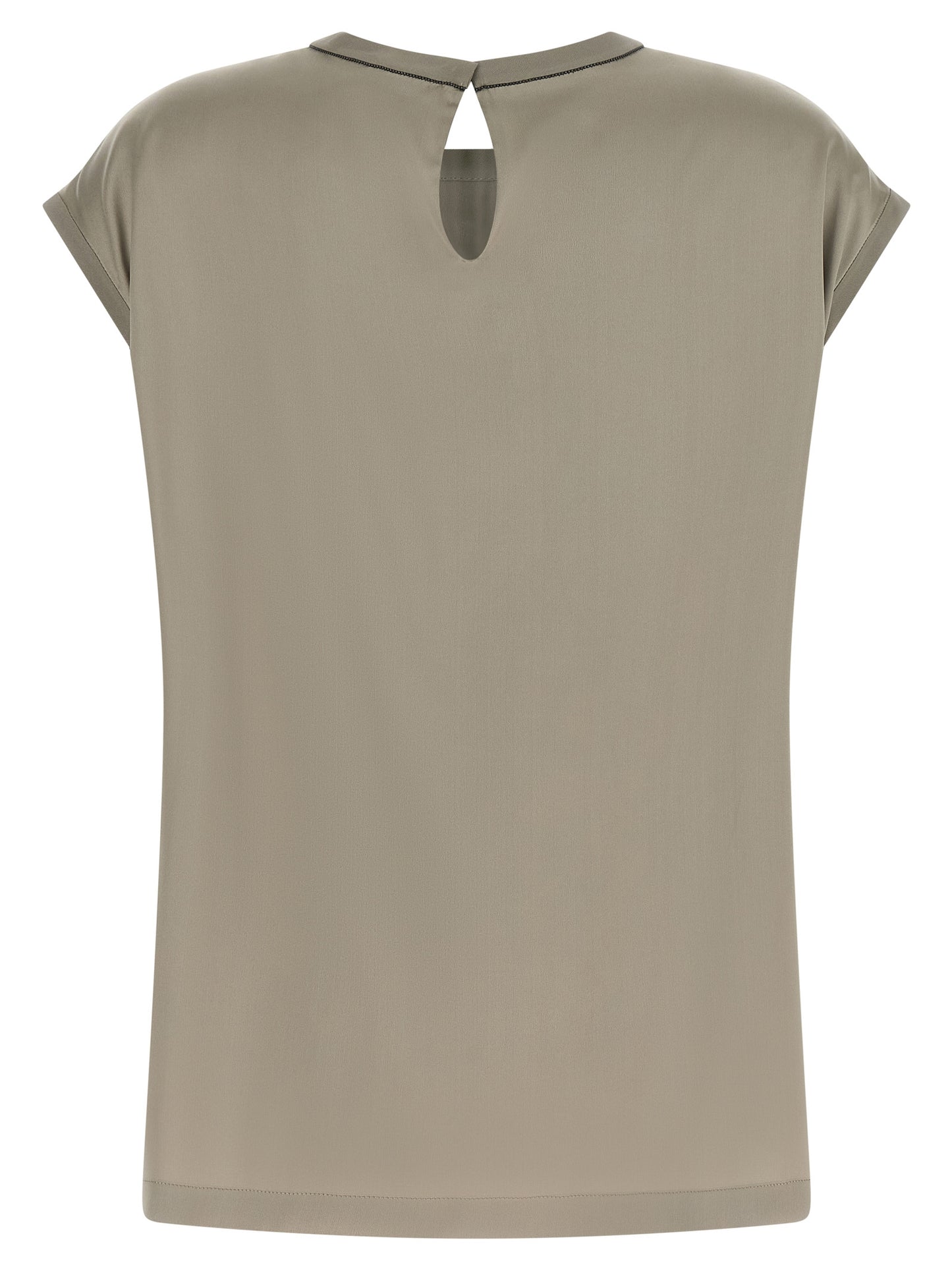 Brunello Cucinelli Zweifarbige Seidenbluse