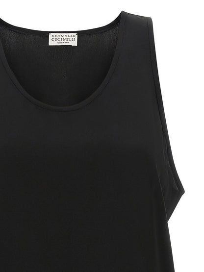 Brunello Cucinelli Seidenhemd in Schwarz