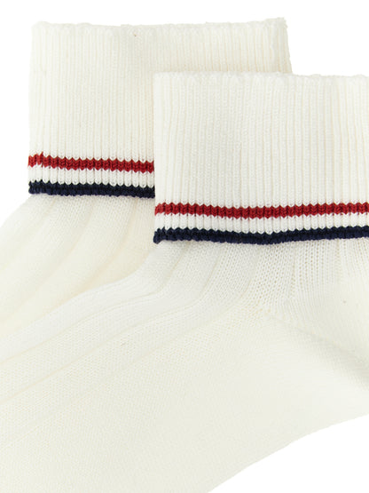 Brunello Cucinelli Weiße Baumwollsocken