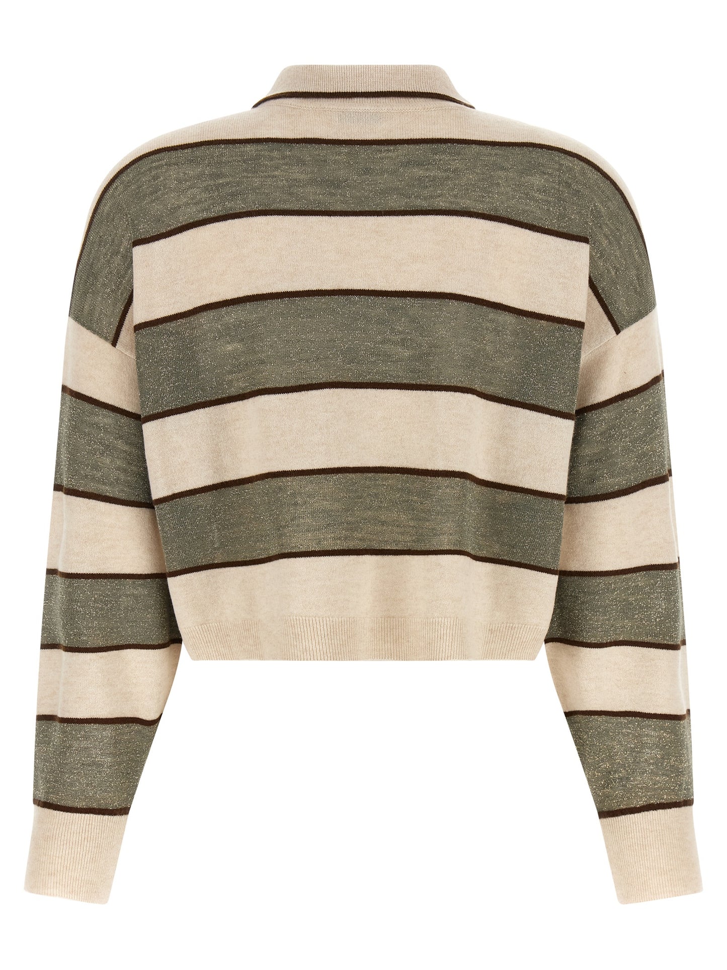 Brunello Cucinelli Mehrfarbiges Poloshirt aus reiner Schurwolle