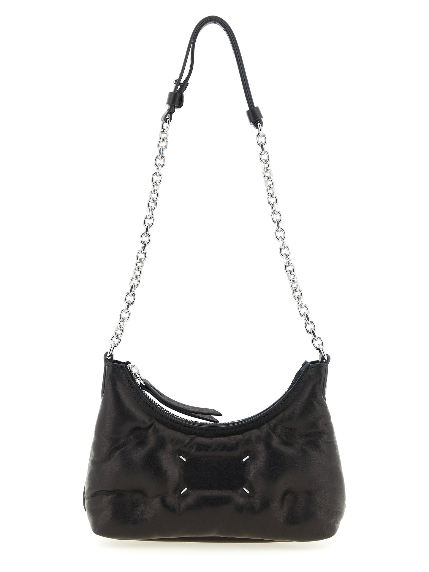 Maison Margiela Schwarze Umhängetasche aus Lammleder