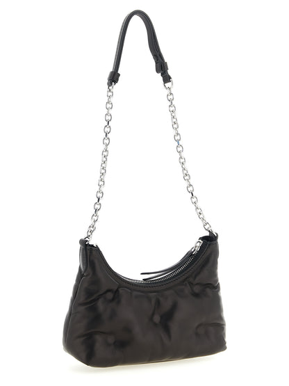 Maison Margiela Schwarze Umhängetasche aus Lammleder