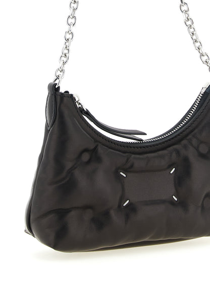 Maison Margiela Schwarze Umhängetasche aus Lammleder