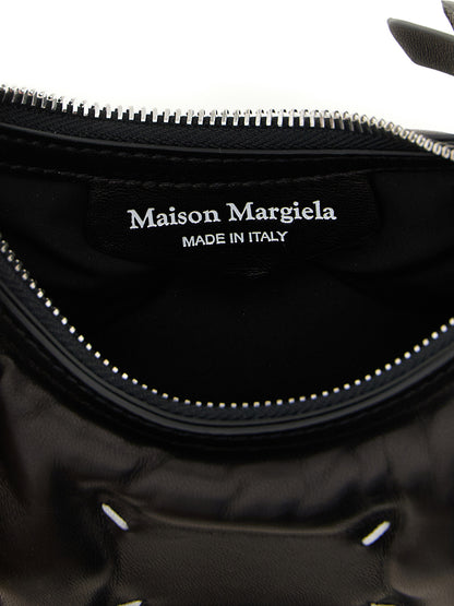 Maison Margiela Schwarze Umhängetasche aus Lammleder