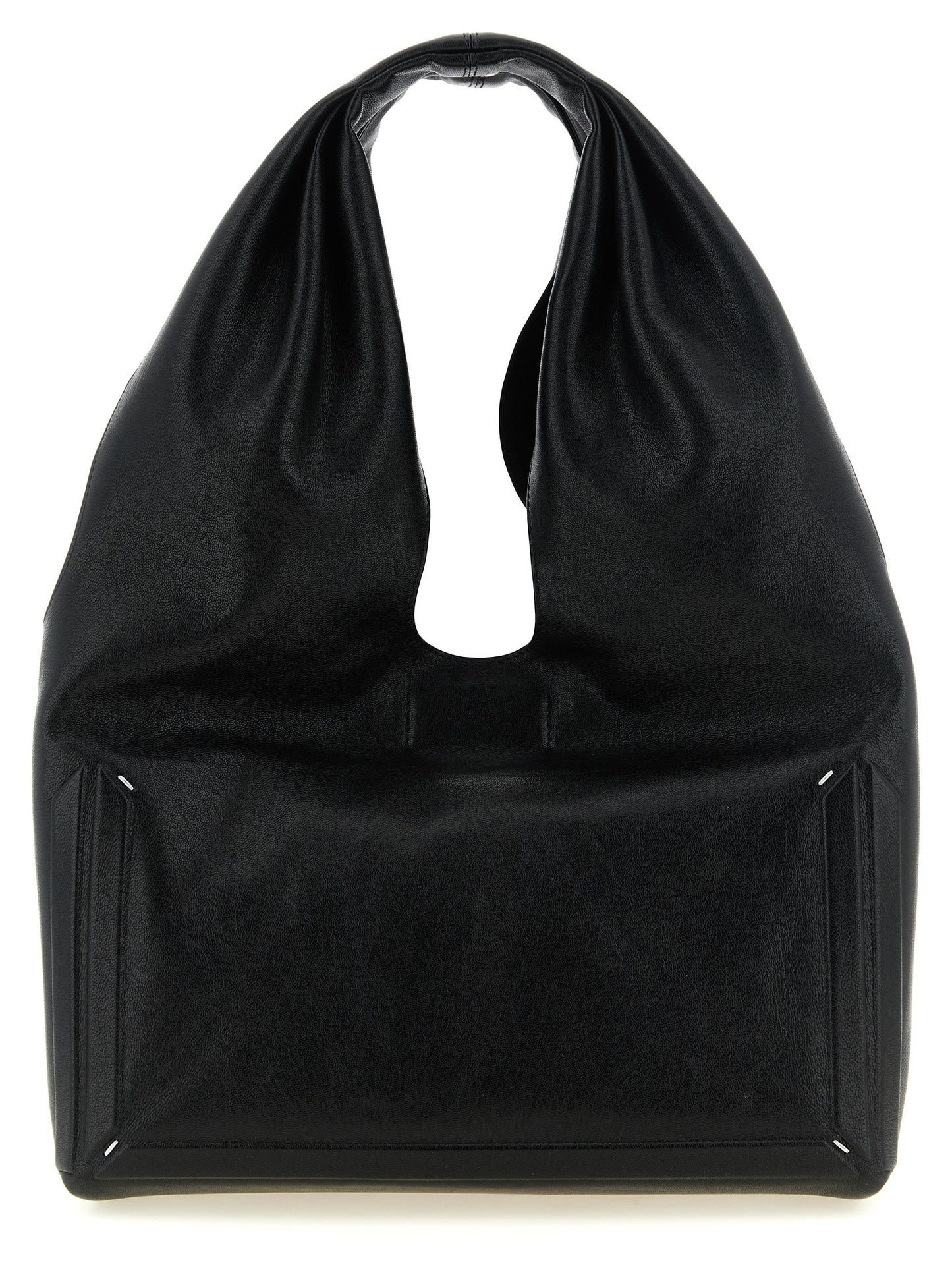 Maison Margiela Schwarze Lammleder-Schultertasche