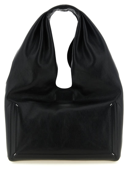 Maison Margiela Schwarze Lammleder-Schultertasche