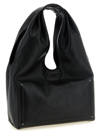 Maison Margiela Schwarze Lammleder-Schultertasche
