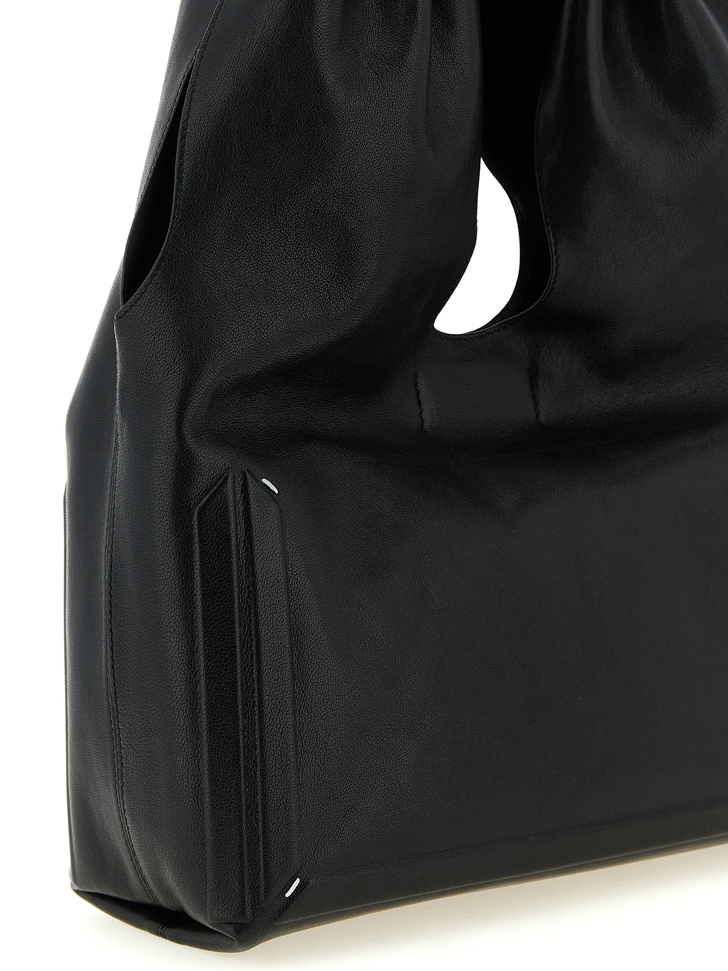 Maison Margiela Schwarze Lammleder-Schultertasche
