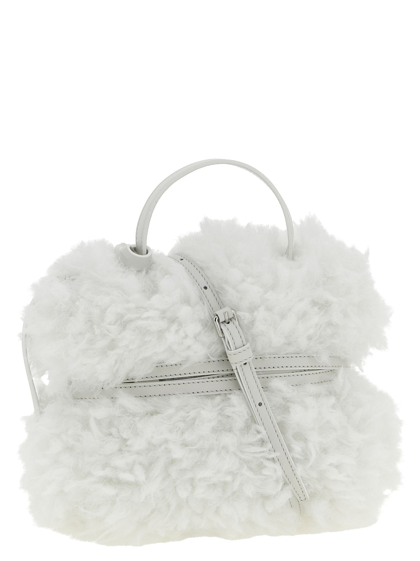 Moschino Weiße Ledertasche