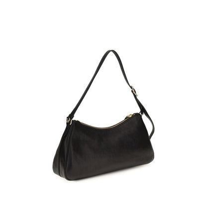 Prada Schwarze Bos Taurus Kalbsleder Schultertasche